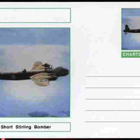 Chartonia (Fantasy) Aircraft - Short Stirling Bomber postal stationery card unused and fine