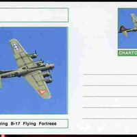 Chartonia (Fantasy) Aircraft - Boeing B-17 Flying Fortress postal stationery card unused and fine