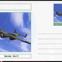 Chartonia (Fantasy) Aircraft - Dornier Do-17 postal stationery card unused and fine