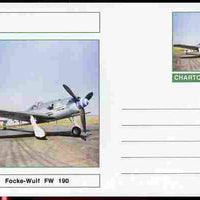 Chartonia (Fantasy) Aircraft - Focke-Wulf FW-190 postal stationery card unused and fine