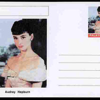 Palatine (Fantasy) Personalities - Audrey Hepburn (actress) postal stationery card unused and fine