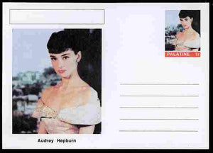 Palatine (Fantasy) Personalities - Audrey Hepburn (actress) postal stationery card unused and fine