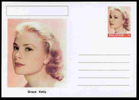 Palatine (Fantasy) Personalities - Grace Kelly (actress) postal stationery card unused and fine