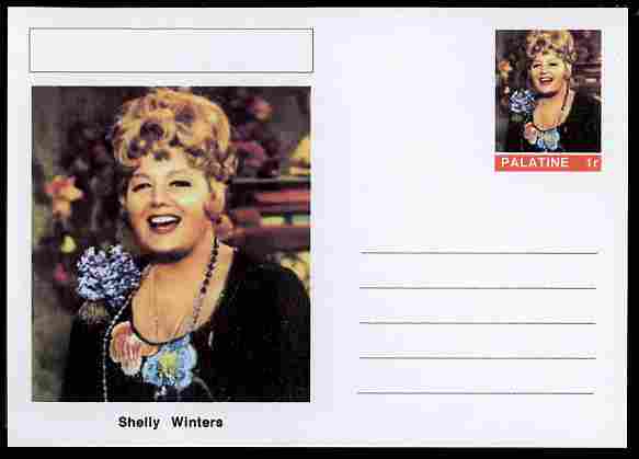 Palatine (Fantasy) Personalities - Shelly Winters (actress) postal stationery card unused and fine