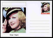 Palatine (Fantasy) Personalities - Ginger Rogers (actress) postal stationery card unused and fine