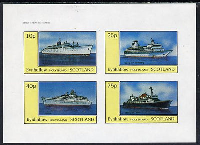 Eynhallow 1982 Ships (Victoria, Song of Norway, Atlas & Monarch Sun) imperf,set of 4 values (10p to 75p) unmounted mint