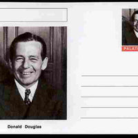 Palatine (Fantasy) Personalities - Donald Douglas (aviation pioneer) postal stationery card unused and fine