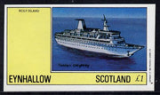 Eynhallow 1982 Ships (Golden Odyssey) imperf souvenir sheet (£1 value) unmounted mint