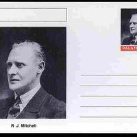 Palatine (Fantasy) Personalities - R J Mitchell (aviation pioneer) postal stationery card unused and fine