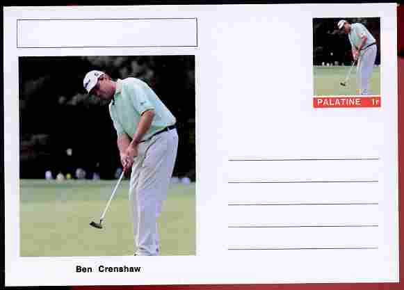 Palatine (Fantasy) Personalities - Ben Crenshaw (golf) postal stationery card unused and fine