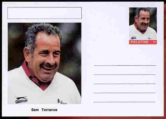 Palatine (Fantasy) Personalities - Sam Torrance (golf) postal stationery card unused and fine