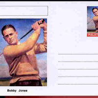 Palatine (Fantasy) Personalities - Bobby Jones (golf) postal stationery card unused and fine