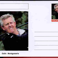 Palatine (Fantasy) Personalities - Colin Montgomerie (golf) postal stationery card unused and fine