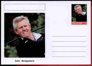 Palatine (Fantasy) Personalities - Colin Montgomerie (golf) postal stationery card unused and fine