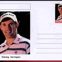 Palatine (Fantasy) Personalities - Padraig Harrington (golf) postal stationery card unused and fine