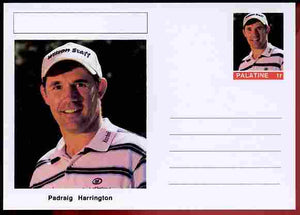 Palatine (Fantasy) Personalities - Padraig Harrington (golf) postal stationery card unused and fine