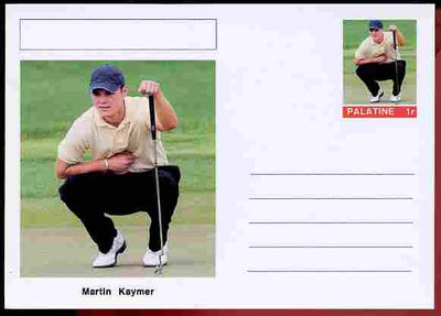 Palatine (Fantasy) Personalities - Martin Kaymer (golf) postal stationery card unused and fine