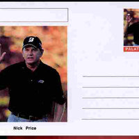 Palatine (Fantasy) Personalities - Nick Price (golf) postal stationery card unused and fine