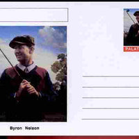 Palatine (Fantasy) Personalities - Byron Nelson (golf) postal stationery card unused and fine