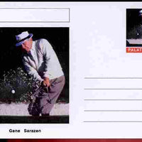 Palatine (Fantasy) Personalities - Gene Sarazen (golf) postal stationery card unused and fine