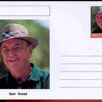 Palatine (Fantasy) Personalities - Sam Snead (golf) postal stationery card unused and fine