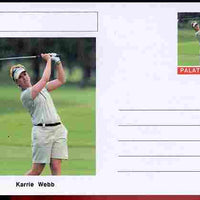 Palatine (Fantasy) Personalities - Karrie Webb (golf) postal stationery card unused and fine