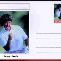 Palatine (Fantasy) Personalities - Sandra Haynie (golf) postal stationery card unused and fine