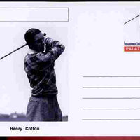 Palatine (Fantasy) Personalities - Henry Cotton (golf) postal stationery card unused and fine