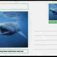 Chartonia (Fantasy) Fish - Basking Shark (Cetorhinus maximus) postal stationery card unused and fine