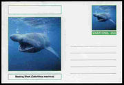 Chartonia (Fantasy) Fish - Basking Shark (Cetorhinus maximus) postal stationery card unused and fine