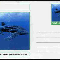 Chartonia (Fantasy) Fish - Whale Shark (Rhincodon typus) postal stationery card unused and fine