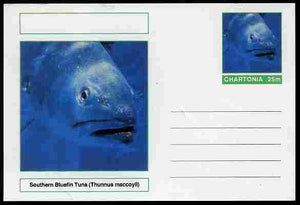 Chartonia (Fantasy) Fish - Southern Bluefin Tuna (Thunnus maccoyii) postal stationery card unused and fine