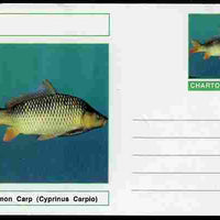 Chartonia (Fantasy) Fish - Common Carp (Cyprinus Carpio) postal stationery card unused and fine