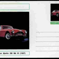 Chartonia (Fantasy) Cars - 1957 Aston Martin DB Mk III postal stationery card unused and fine