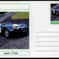 Chartonia (Fantasy) Cars - 1953 Jaguar C-Type postal stationery card unused and fine