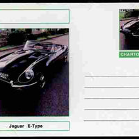 Chartonia (Fantasy) Cars - 1974 Jaguar E-Type postal stationery card unused and fine