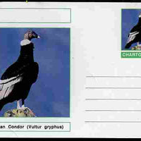 Chartonia (Fantasy) Birds - Andean Condor (Vultur gryphus) postal stationery card unused and fine