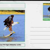 Chartonia (Fantasy) Birds - African Fish Eagle (Haliaeetus vocifer) postal stationery card unused and fine