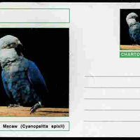 Chartonia (Fantasy) Birds - Spix’s Macaw (Cyanopsitta spixii) postal stationery card unused and fine