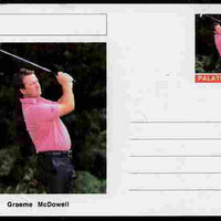 Palatine (Fantasy) Personalities - Graeme McDowell (golf) postal stationery card unused and fine