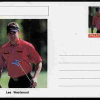 Palatine (Fantasy) Personalities - Lee Westwood (golf) postal stationery card unused and fine