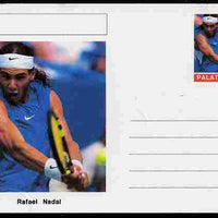 Palatine (Fantasy) Personalities - Rafael Nadal (tennis) postal stationery card unused and fine