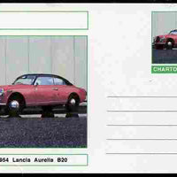 Chartonia (Fantasy) Cars - 1954 Lancia Aurelia B20 postal stationery card unused and fine