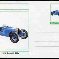 Chartonia (Fantasy) Cars - 1926 Bugatti T37a postal stationery card unused and fine