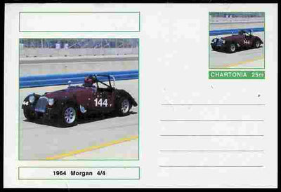 Chartonia (Fantasy) Cars - 1964 Morgan 4/4 postal stationery card unused and fine