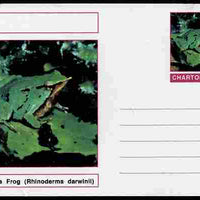 Chartonia (Fantasy) Amphibians - Darwin’s Frog (Rhinoderma darwinii) postal stationery card unused and fine