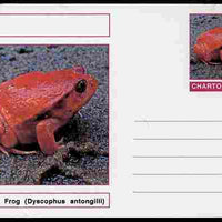 Chartonia (Fantasy) Amphibians - Tomato Frog (Dyscophus antongilii) postal stationery card unused and fine