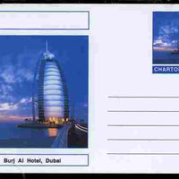 Chartonia (Fantasy) Landmarks - Burj Al Hotel, Dubai postal stationery card unused and fine