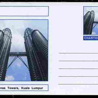 Chartonia (Fantasy) Landmarks - Petronas Towers, Kuala Lumpur postal stationery card unused and fine