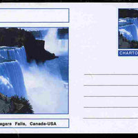 Chartonia (Fantasy) Landmarks - Niagara Falls, Canada-USA postal stationery card unused and fine